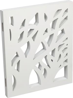 Show full view: Etna Cluster of Trees 3 Panel Adjustable Wooden Dog Gate, White, 48 x 19-in slide 3 of 3