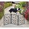 Show in main carousel: Etna Butterfly Design 3 Panel Adjustable Metal Dog Gate, Bronze, 48 x 19-in slide 2 of 4