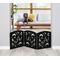 Show in main carousel: Etna Scrolled 3 Panel Adjustable Wooden Dog Gate, Black, 48 x 19-in slide 2 of 3