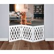 Etna 3 Panel Adjustable Wooden Gate, White