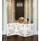 Show in main carousel: Etna Swirl Design 3 Panel Adjustable Wooden Dog Gate, White, 48 x 19-in slide 2 of 3