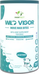 Pawfect Wild Vigor Move Max Bites Chew Joint Supplement for Dogs, 60 count jar