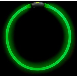 Nite Ize NiteHowl Rechargeable LED Dog Safety Necklace, Green, 12 to 27-in neck