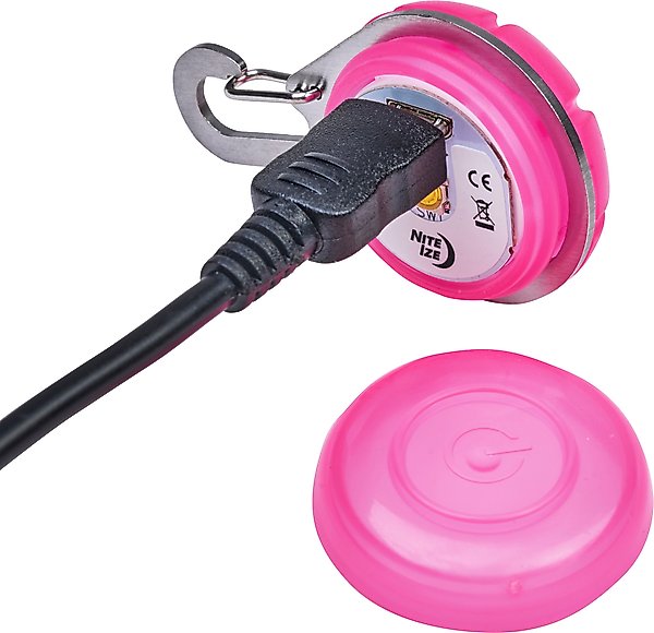 Show full view: Nite Ize SpotLit Rechargeable LED Dog Collar Light, Pink slide 4 of 10