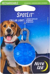 Nite Ize SpotLit Rechargeable LED Dog Collar Light, Blue