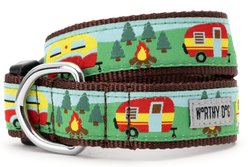 The Worthy Dog Happy Camper Dog Collar, Multicolored, X-Large: 17 to 23-in neck, 1-in wide