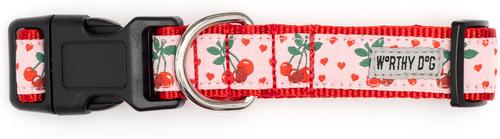 The Worthy Dog Cherries Jubilee Dog Collar