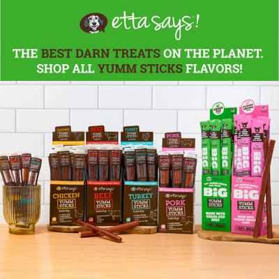 Show full view: Etta Says! BIG Yumm Sticks Grass-Fed Beef Human-Grade Jerky Dog Treats, 1.5-oz sticks slide 8 of 11