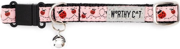 The Worthy Dog Ladybug Breakaway with Bell Cat Collar