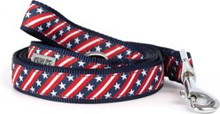 The Worthy Dog Bias Stars & Stripes Dog Leash, Red/White/Blue, Small: 5-ft long, 5/8-in wide