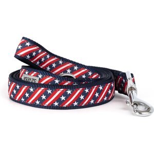 The Worthy Dog Bias Stars & Stripes Dog Leash, Red/White/Blue, Small: 5-ft long, 5/8-in wide