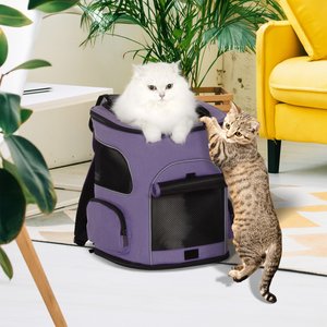 Petsfit Airline Approved Backpack Dog & Cat Carrier, Purple
