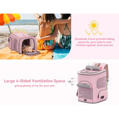 Show full view: Petsfit Airline Approved Backpack Dog & Cat Carrier, Pink slide 7 of 10