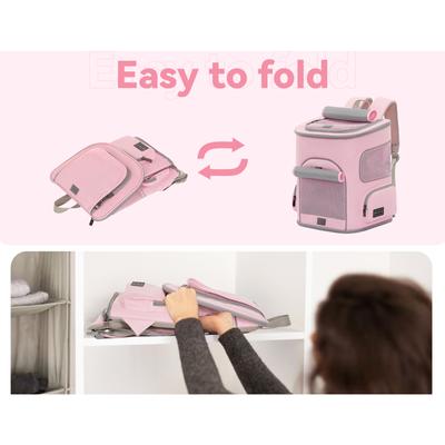 Show full view: Petsfit Airline Approved Backpack Dog & Cat Carrier, Pink slide 5 of 10