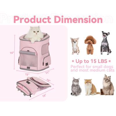 Show full view: Petsfit Airline Approved Backpack Dog & Cat Carrier, Pink slide 2 of 10