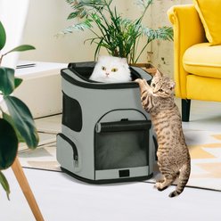 Petsfit Airline Approved Backpack Dog & Cat Carrier, Grey slide 2 of 7
