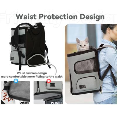 Show full view: Petsfit Airline Approved Backpack Dog & Cat Carrier, Grey slide 4 of 9