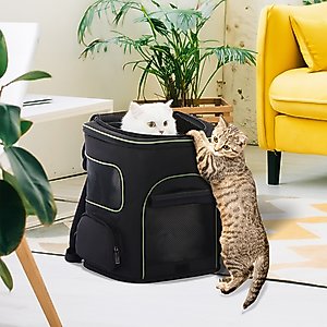 Petsfit Airline Approved Backpack Dog & Cat Carrier, Black