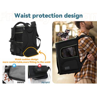 Show full view: Petsfit Airline Approved Backpack Dog & Cat Carrier, Black slide 4 of 10