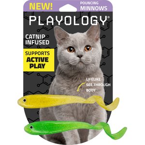 Playology Minnows Cat Toy with Catnip, 2 count