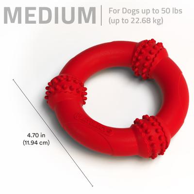 Show full view: Playology Beef Scented Young & Active Teething Nub Ring Dog Toy, Medium slide 5 of 8