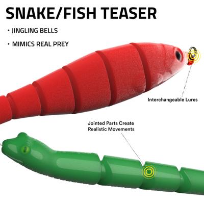 Show full view: Playology Snake & Fish Teaser Cat Toy slide 2 of 7