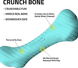 Playology Peanut Butter Scented Crunchy Femur Bone Dog Toy, Jumbo slide 2 of 6