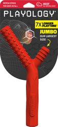 Playology Beef Scented Fetch Stick Dog Toy, Jumbo
