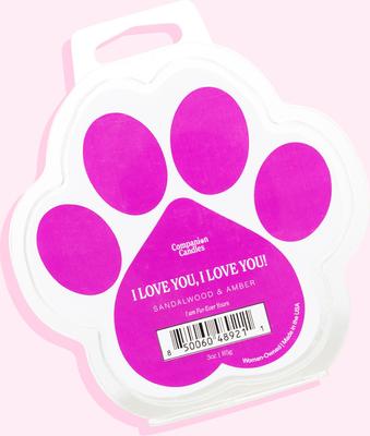Show full view: Companion Candles I Love You, I Love You! Sandalwood & Amber Scented Pet-Friendly Wax Melt, 3-oz jar slide 2 of 2