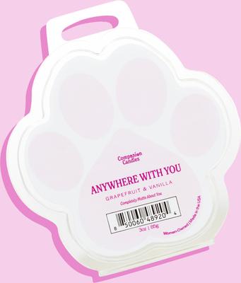 Show full view: Companion Candles Anywhere with You Grapefruit & Vanilla Scented Pet-Friendly Wax Melt, 3-oz jar slide 2 of 2