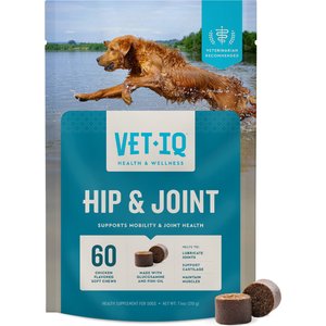 VetIQ Hip & Joint Soft Chew Joint Supplement for Dogs, 60 Count