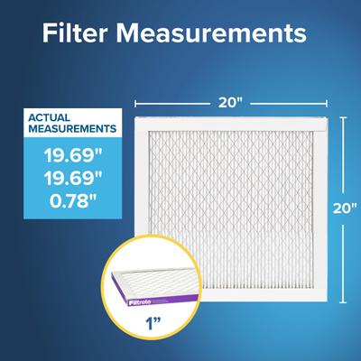 Show full view: Filtrete Allergen, Bacteria & Virus 1500 MPR Air Filter, 4 count, 20 x 20 inches slide 2 of 11