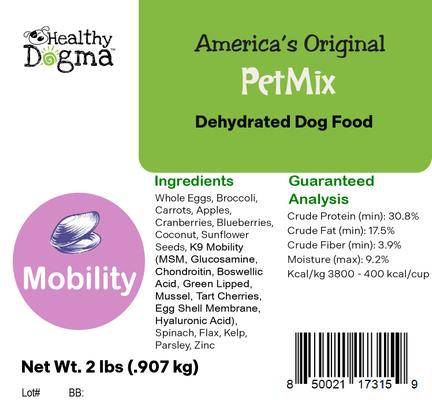 Show full view: Healthy Dogma PetMix Mobility Supplemental Dog Food, 2-lb bag slide 3 of 7