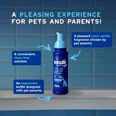 Show full view: Douxo Skin & Coat SPA Ultra-Safe Quick Refresh Leave-on Mousse for Dogs, 10-fl oz bottle slide 6 of 10