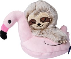 Frisco Sloth in Flamingo Float Plush Squeaky Dog Toy, Small/Medium