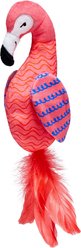 Frisco Flamingo with Feathers Plush Kicker Cat Toy with Silvervine & Catnip