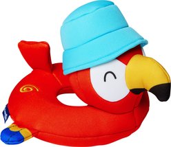 Frisco Summer Parrot Neoprene Plush Squeaky Floating Dog Toy, Medium/Large