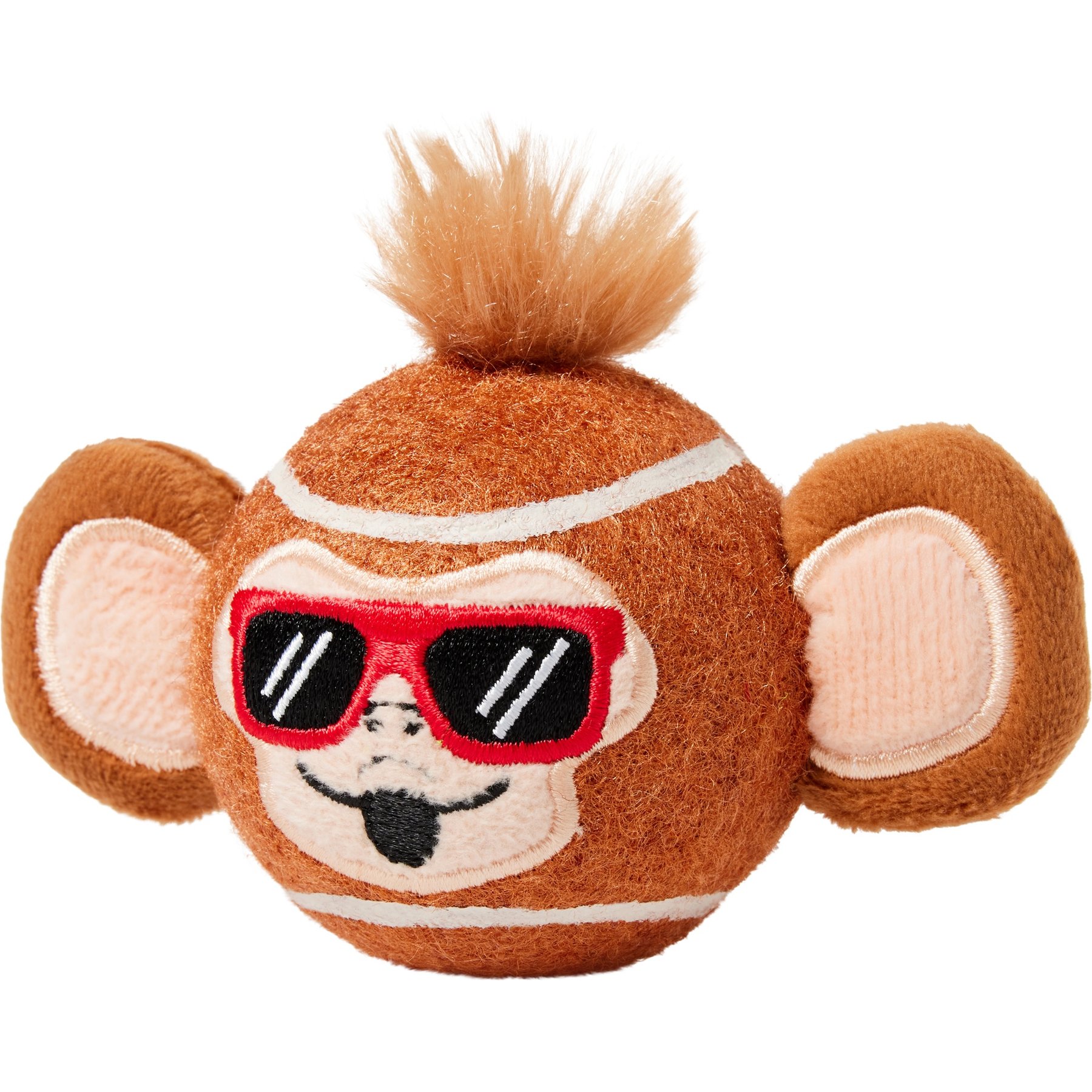 Frisco Monkey Fetch Squeaky Tennis Ball Dog Toy, Medium