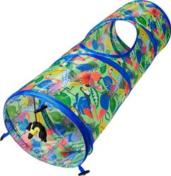 Frisco Summer Foldable Play Tunnel Cat Toy with Silvervine & Catnip