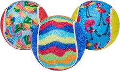 Frisco Summer Fetch Squeaky Tennis Ball Dog Toy, Medium, 3 count