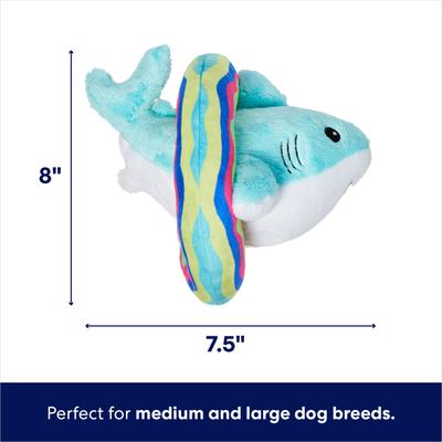 Show full view: Frisco Shark in Pool Ring Plush Squeaky Dog Toy, Medium/Large slide 3 of 9