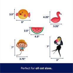 Frisco Summer Felt Plush, Teaser & Ball Variety Pack Cat Toy with Silvervine & Catnip, 12 count slide 2 of 6