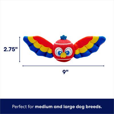 Show full view: Frisco Summer Parrot Fetch Squeaky Tennis Ball Dog Toy, Medium/Large slide 2 of 7