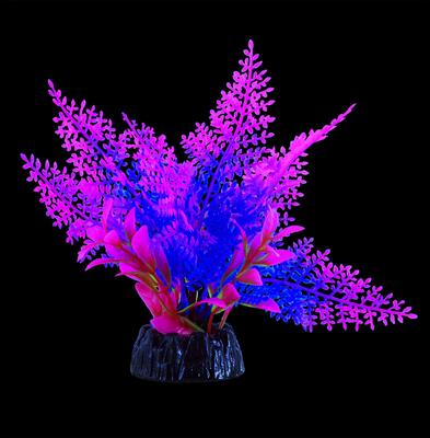 Show full view: Underwater Treasures Glo Fern Fish Ornament, Purple, Small slide 2 of 2