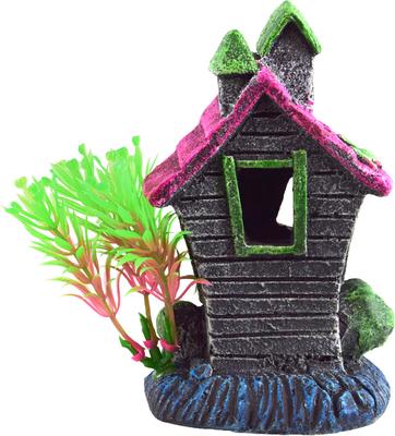 Show full view: Underwater Treasures Glowing Pink Top House Fish Ornament slide 3 of 4