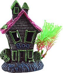 Underwater Treasures Glowing Pink Top House Fish Ornament