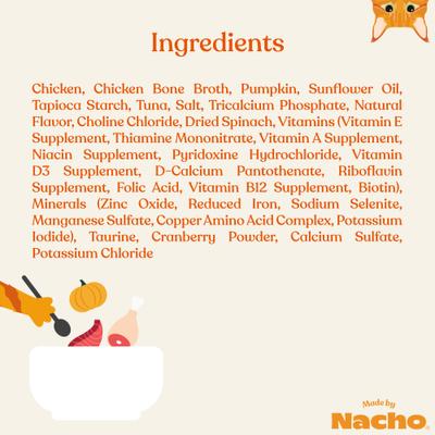 Show full view: Made by Nacho Flaked Chicken & Tuna Recipe in Bone Broth Wet Cat Food, 3-oz can, case of 12 slide 7 of 9
