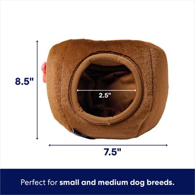 Show full view: Frisco Summer Coconut Cocktail Hide & Seek Puzzle Plush Squeaky Dog Toy, Small/Medium slide 3 of 9