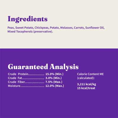 Show full view: Halo Plant-Based Dog Treats with Sweet Potato & Carrots, Vegan Dog Treats, 8-oz bag slide 8 of 13