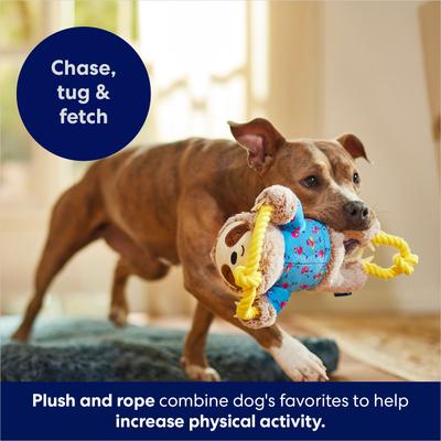 Show full view: Frisco Summer Sloth Plush with Rope Squeaky Dog Toy, Medium/Large slide 4 of 8